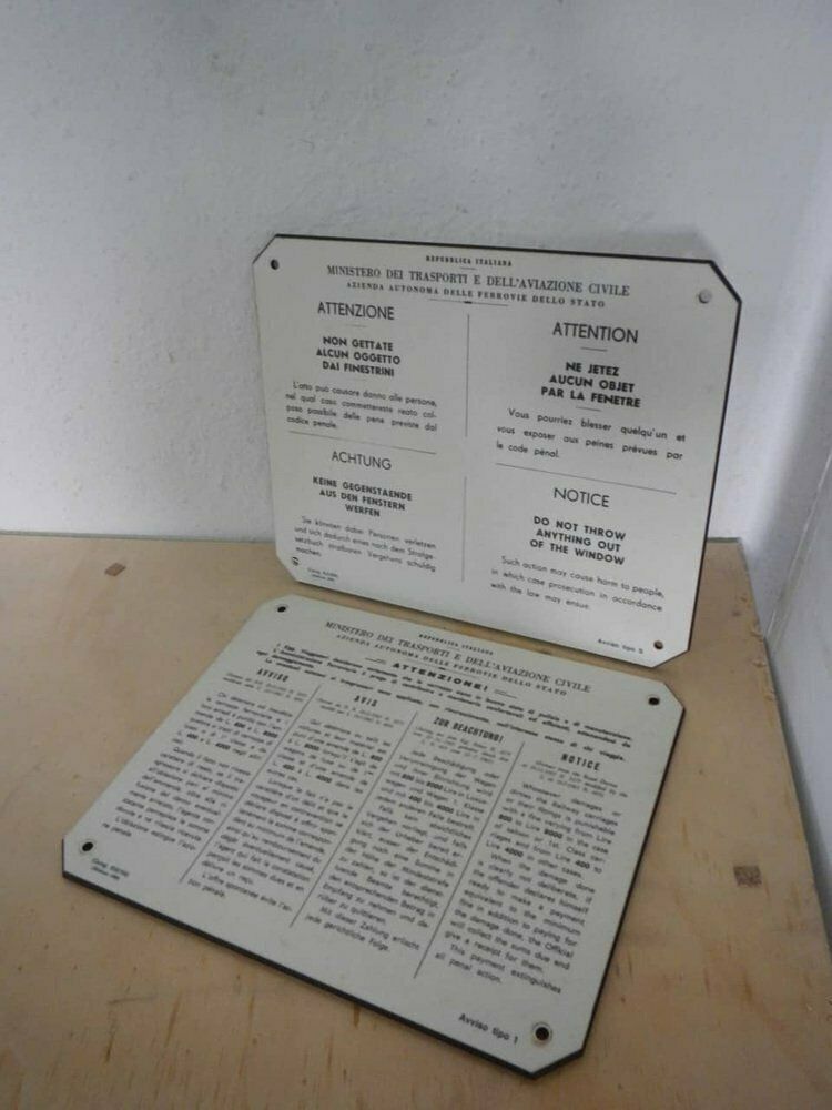 State Railway Plates, 1965, Set Of 2 photo furniture