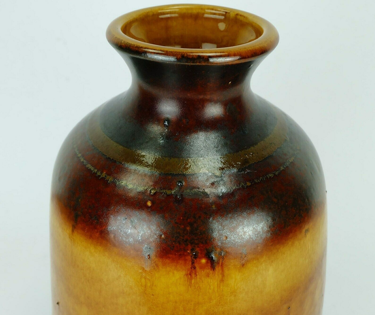 Large Mid Century Vase Ceramic Vase Model No. 1109/1 Amber With Different Shades Of Red And Brown photo furniture