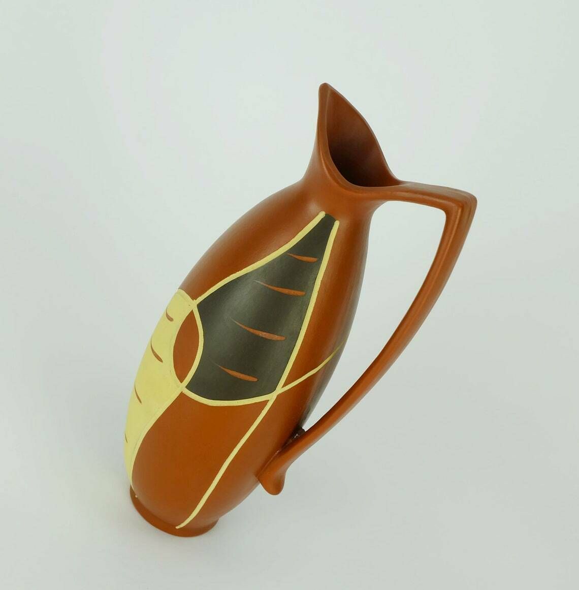 Very Beautiful Mid Century Vase Sawa Keramik 1950s Organic Shape And Decor Model 320 20 photo for sale