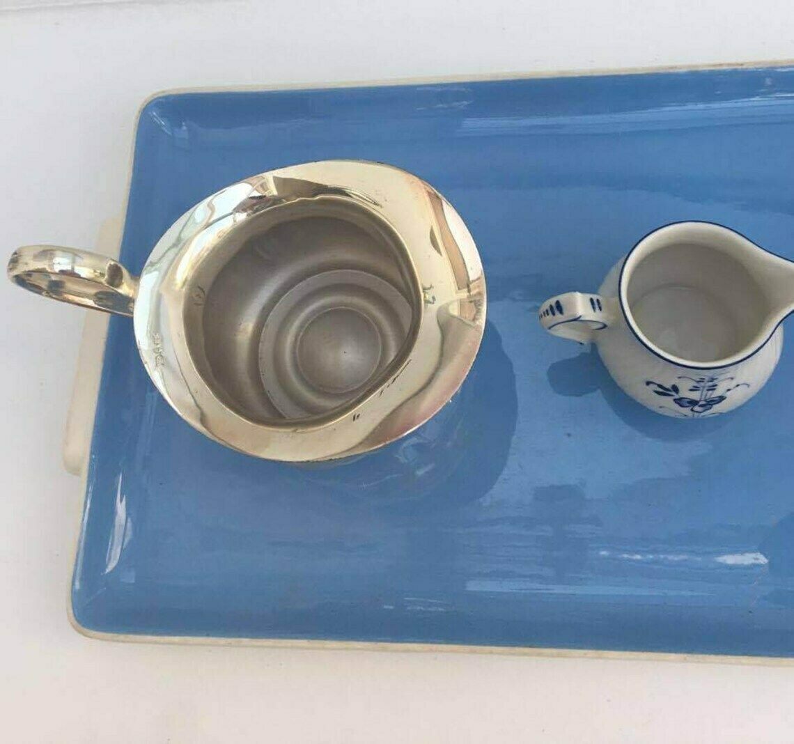 Villeroy & Boch Set, Mix And Match Service Plate Orleans, 30s, Silver Plated Cream Jug, Sugar Pot, Small Jug Villeroy And Boch photo for sale