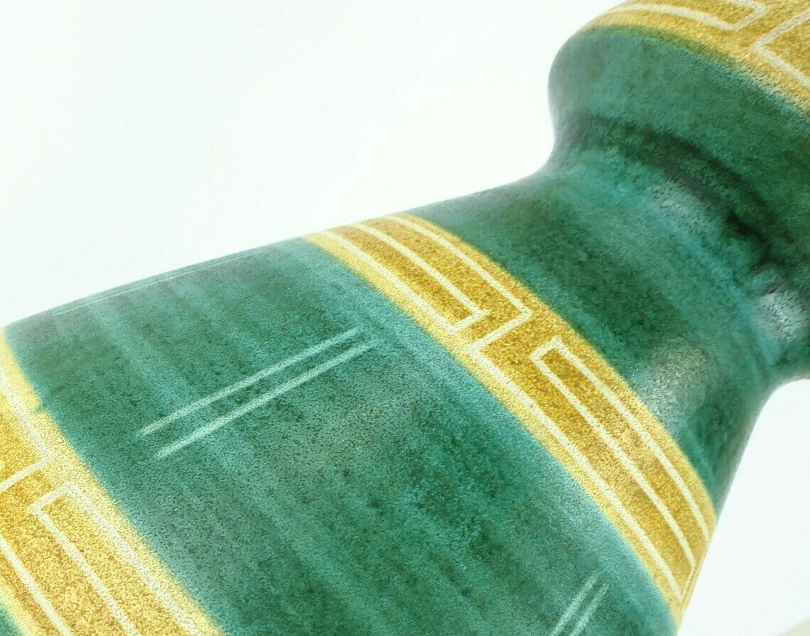West German Mid Century Vase Floorvase Bay Keramik Model 680 40 Geometric Decor photo 199.2055