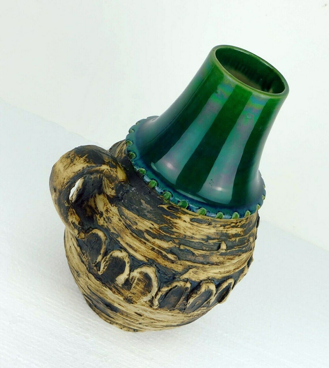 Fantastic 1960's Carstens Vase With Outstandig Rough Glaze Model 29 30 A photo buy