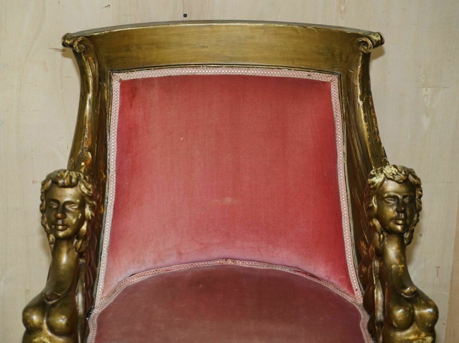 After Thomas Hope Antique Circa 1780 George III Hand Carved Giltwood Armchair photo Furniture