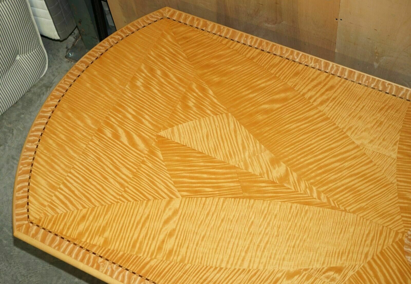 photo buy Original Huge Andrew Varah Satinwood & Mother Of Pearl Dining Table