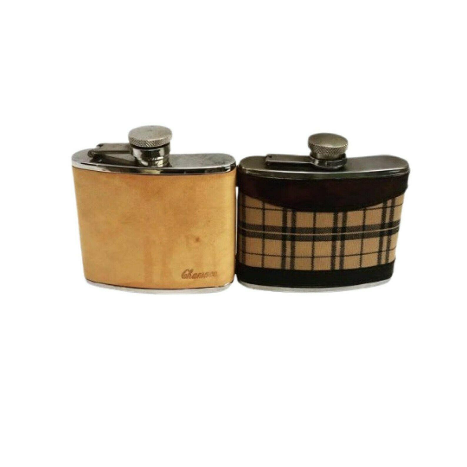 Hip Flask, Vintage Chamaco Leather ,Covered Stainless Steel ,Hip Flask Luxury ,Hip Flask Leather Portable ,Thickening Stainless Stee