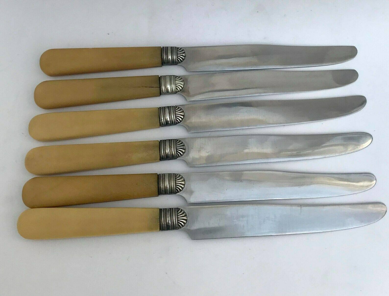 Art Deco Messenset Met Resineheft – Vintage Duits Bestek, Verzilverd – Charlex Messenset – Tafelbestek – Cadeau photo for sale