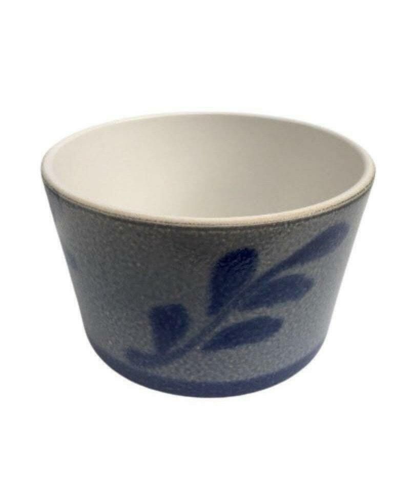 Plant Pot Indoor Cache Pot Outdoor Betschdorf Alsace France Saltglazed Pottery, French Country Blue Cobalt Antique Grey Ceramic Stoneware.