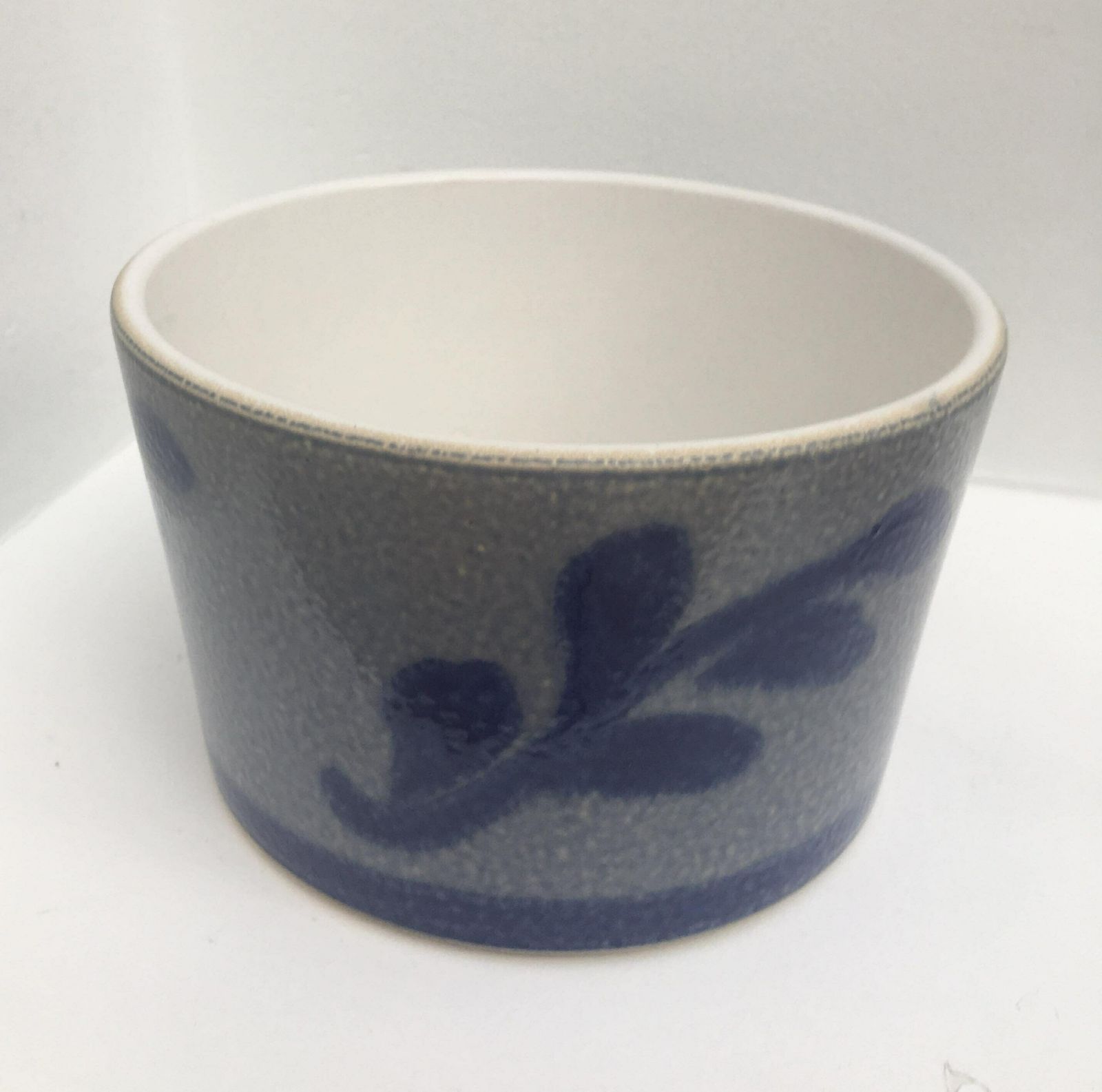 photo furniture Plant Pot Indoor Cache Pot Outdoor Betschdorf Alsace France Saltglazed Pottery, French Country Blue Cobalt Antique Grey Ceramic Stoneware.