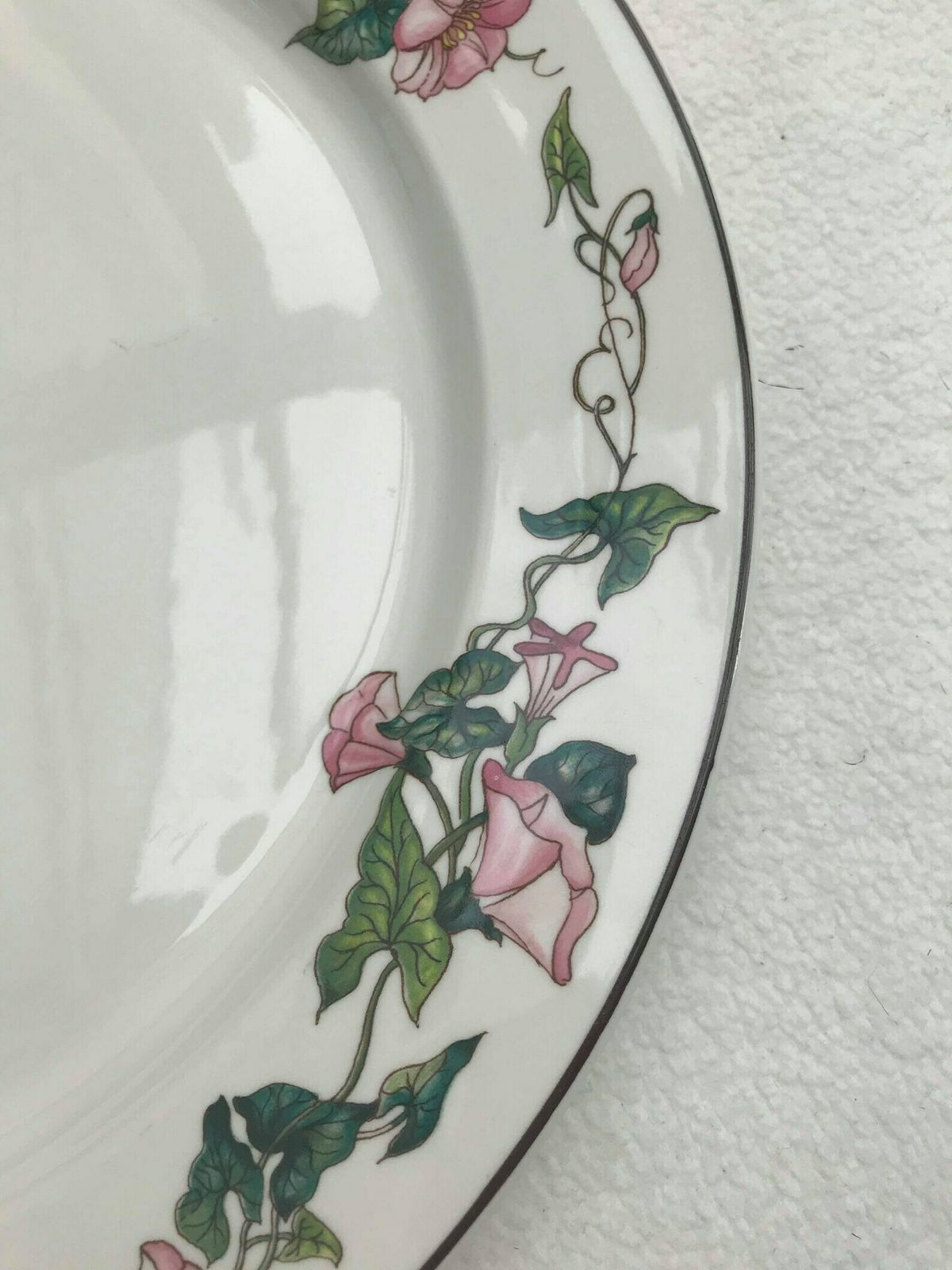 Taartschaal Villeroy & Boch Palermo – Groot Bord / Onderbord – Roze Winde Motief Met Bruine Rand photo 99.0