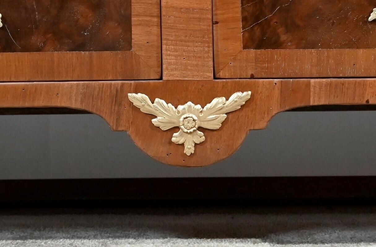photo furniture Narrow Library In Walnut And Thuya Louis XV Style Late 19th Century