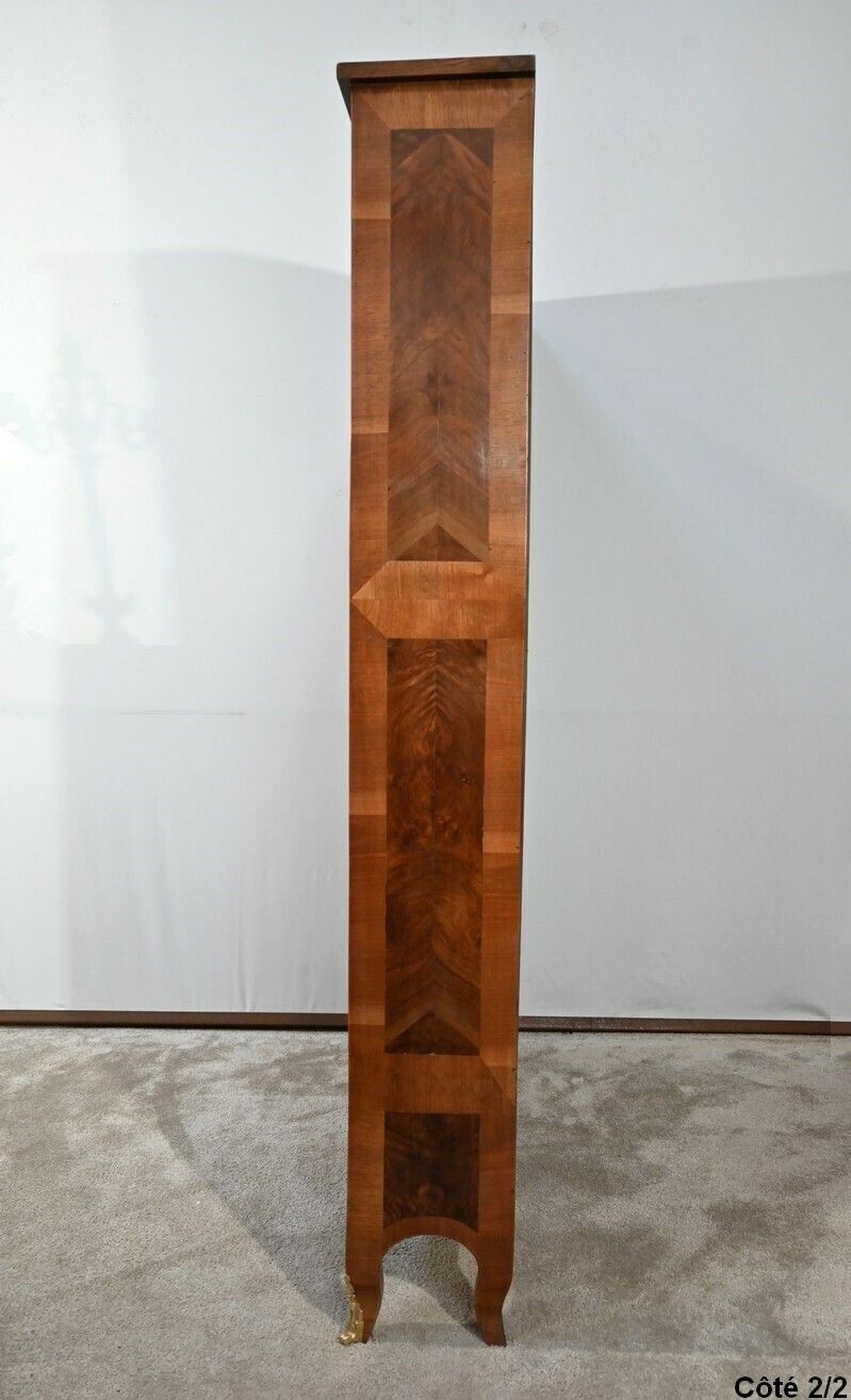 photo vinterior Narrow Library In Walnut And Thuya Louis XV Style Late 19th Century