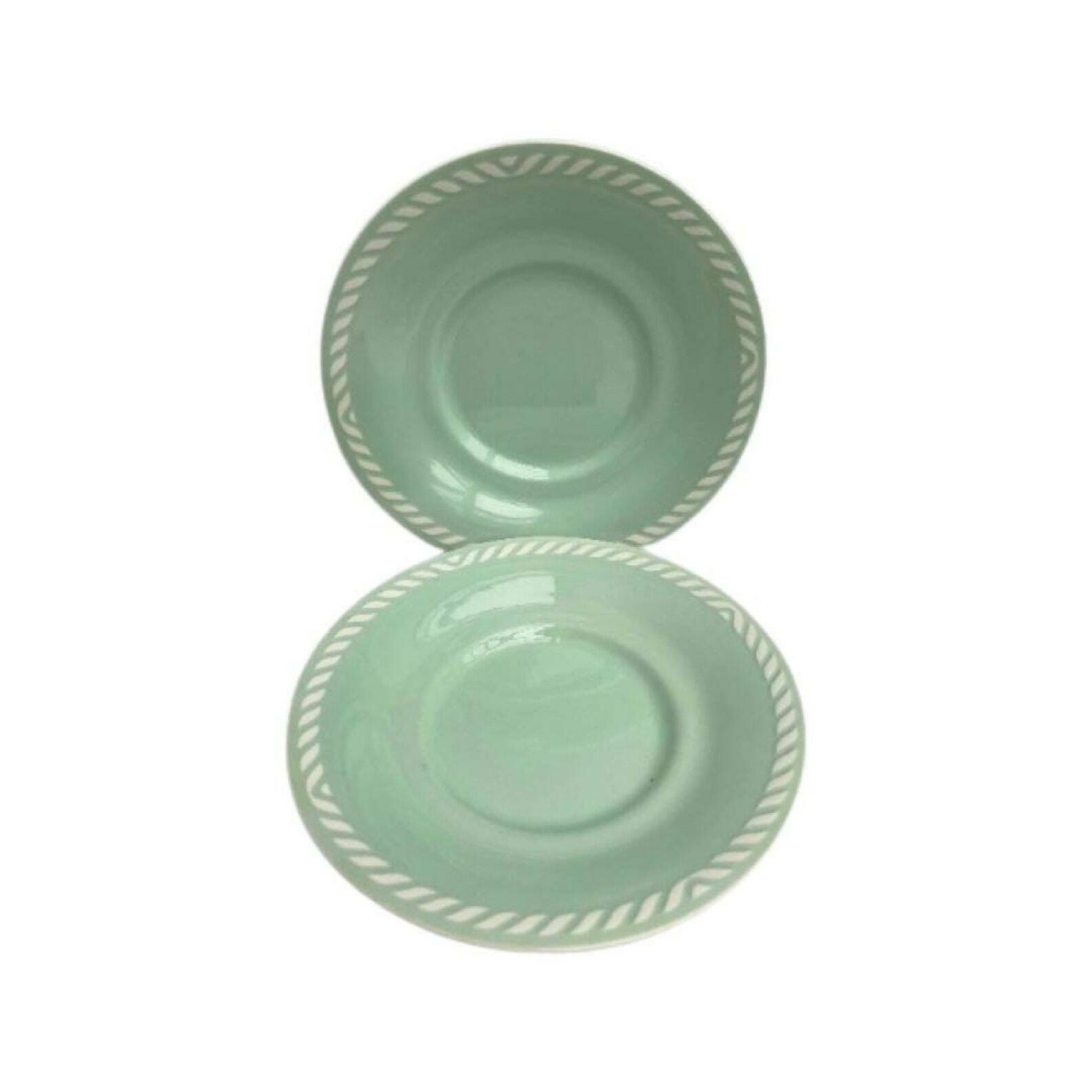Figgjo Flint Saucers Sissel 17,5 Cm Mint Green Vintage 1950s Designed By Ragnar Grimsrud Scandinavian Design Norway Mid Century Replacement