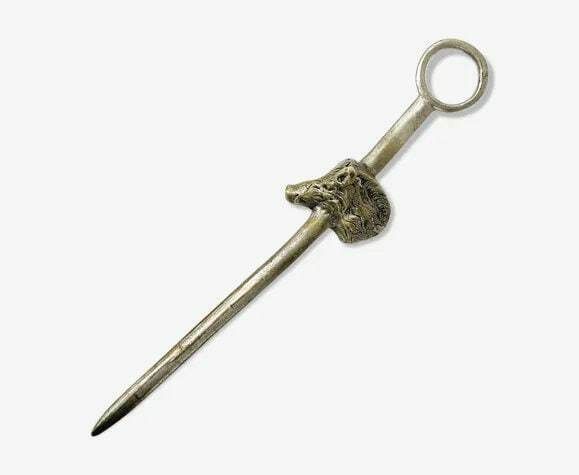Brievenmesje Van Brons – Wilde Zwijn – Cadeau Voor Hem – Jagerscadeau – Bureauaccessoire photo furniture