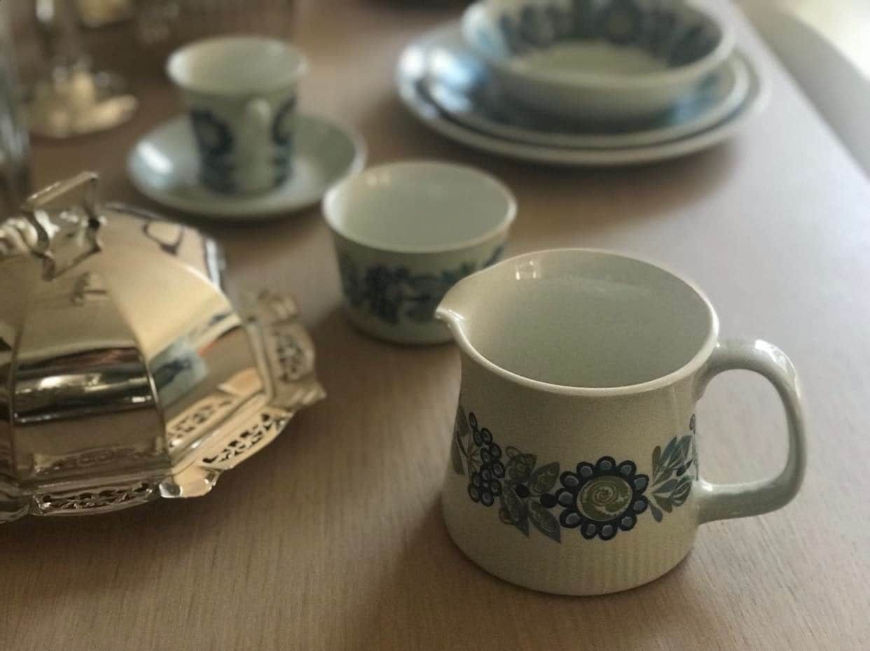 Figgjo Flint Large Milk Jar By Turi Gramstad Oliver, Tor Viking Pattern Tea Creamer Milk Pot Kitchen Norvegian Design Table photo vintage