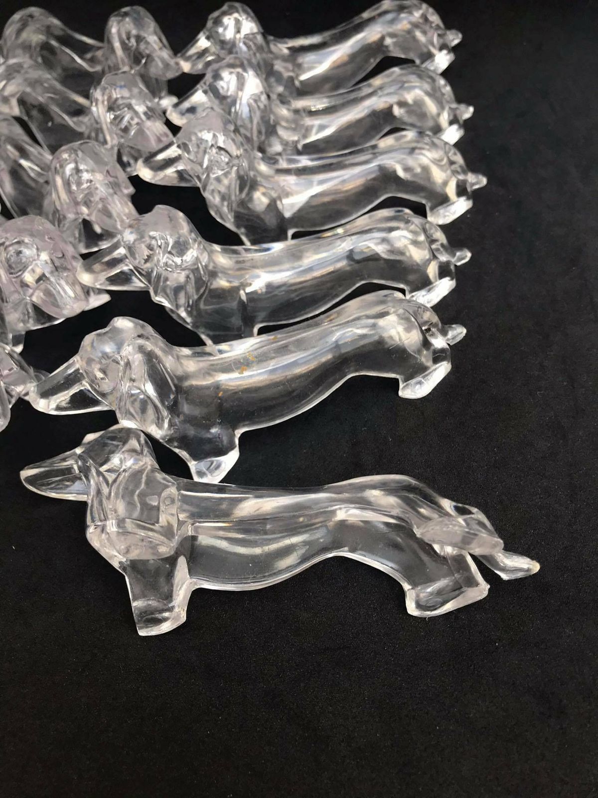 photo furniture Dachshund Lucite Clear Acrylic Knife Rests Mid Century Gift Dog Lover Vintage Knife Set, Retro Table Holders Hostess Gift For Best Friend