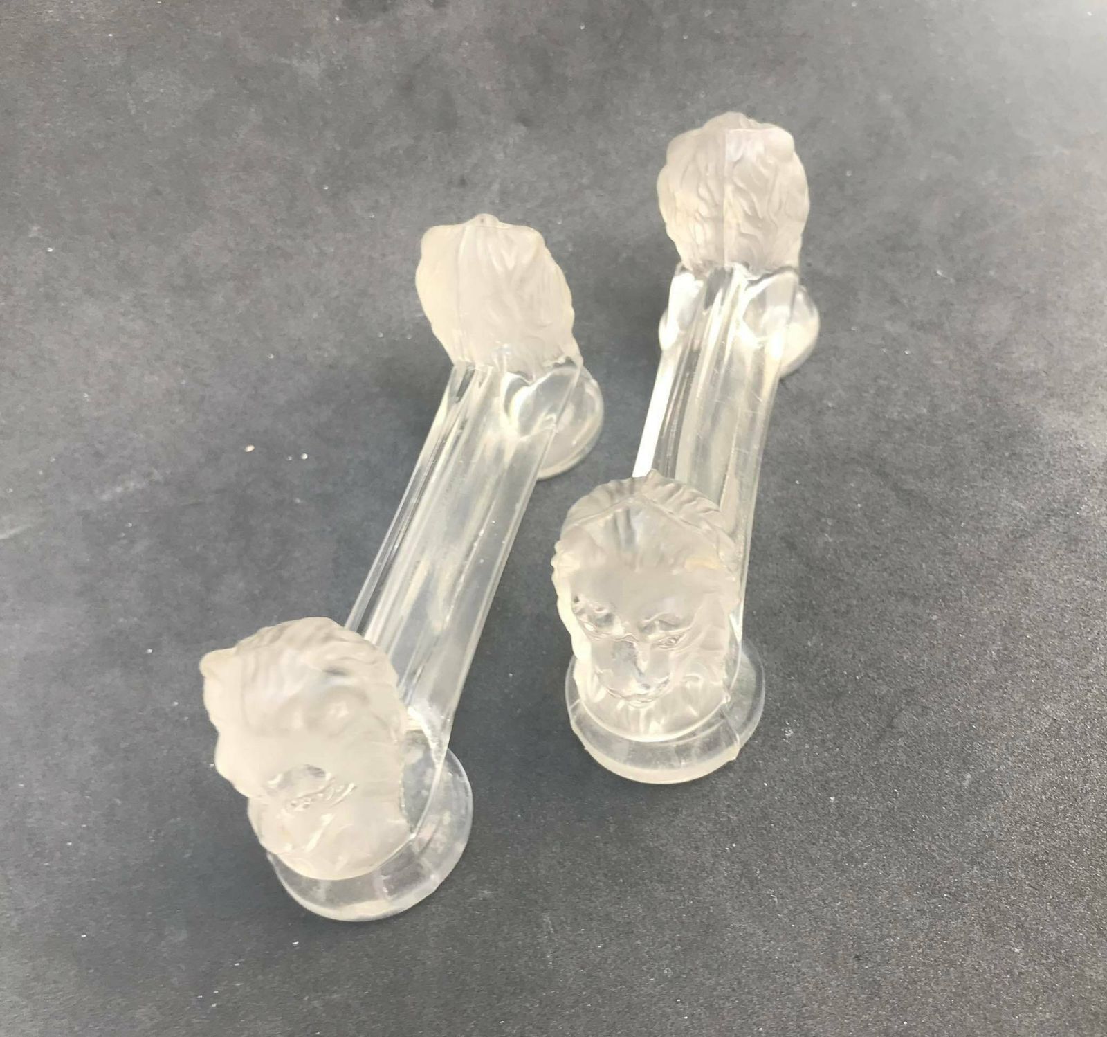 Knife Rest Antique Baccarat Molded Glass Cutlery Rest Set 2 Table Knife Holders Wedding Gift For Couple Gift Hostess Table Decor French photo buy