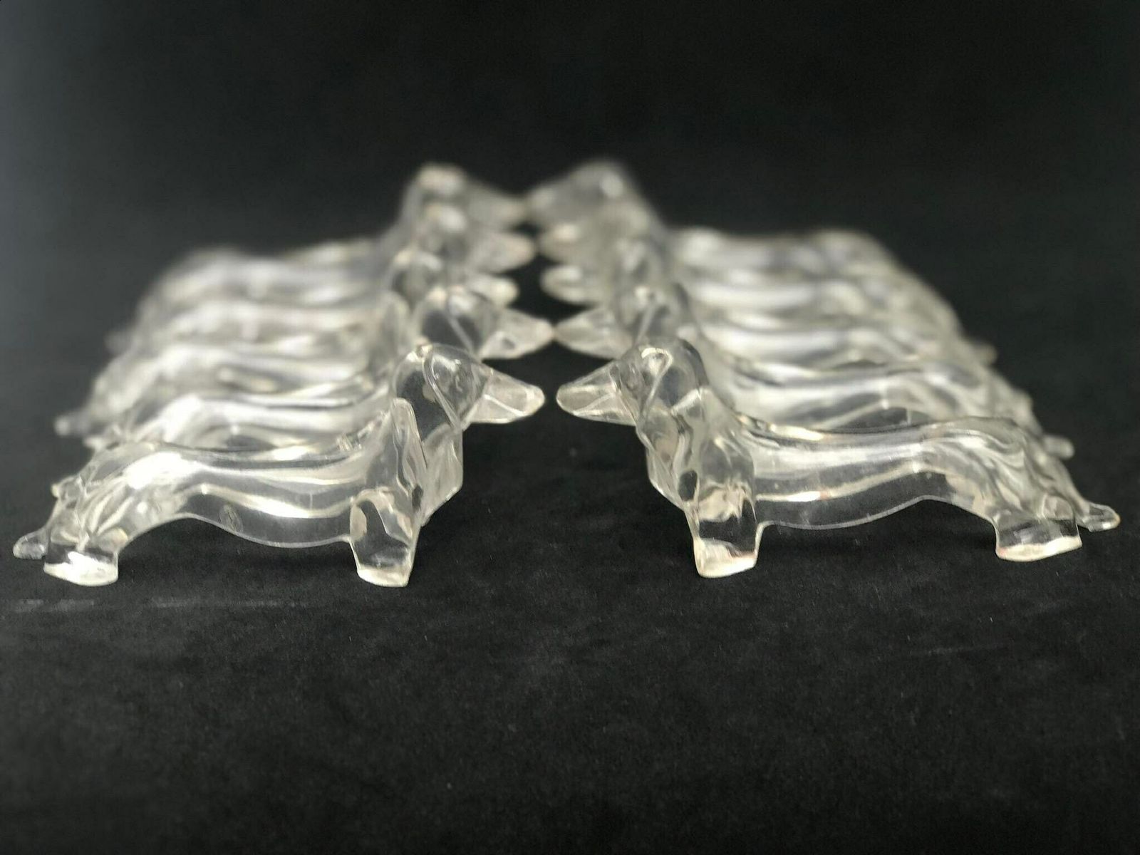 Tekkel Lucite Transparant Acryl Messenleggers – Set Van 10 | Mid Century | Vintage | Cadeau Voor Hondenliefhebbers | Retro Tafelaccessoires photo vintage