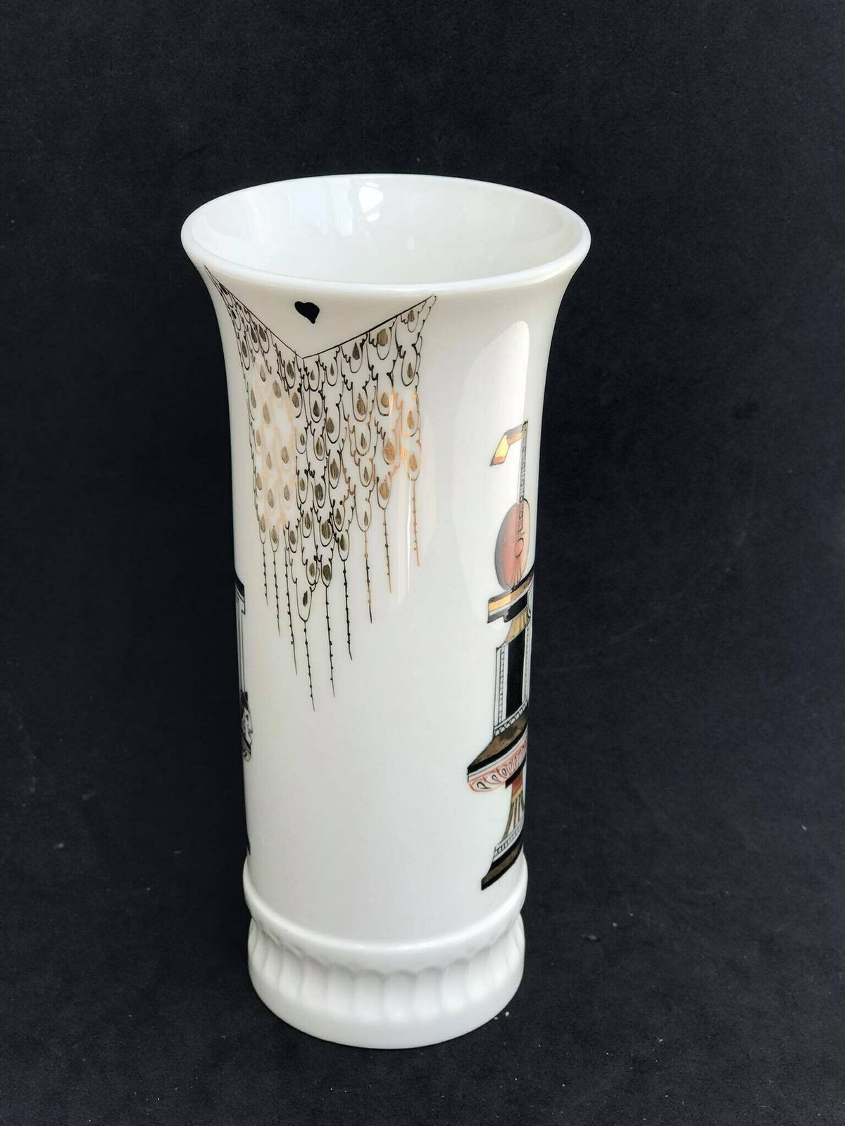 Imperial Porcelain Lomonosov Russian Small Bud Vase Collection Gift Collector Wedding Gift Swan Musical Instruments photo Home Decor