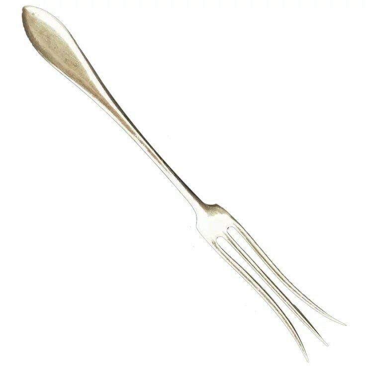 Antieke Engelse Verzilverde Pickle Vork Met Handvat, Ca. 1870 – Victoriaans – Geschikt Voor Olijven, Vleeswaren En Meer photo for sale