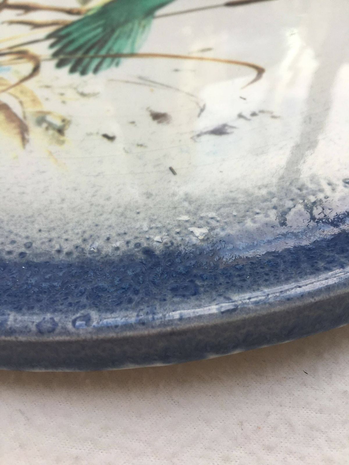 Taartschaal Pizzabord Rond Serveerbord, Itaals Aardewerk, Handgeschilderd Pizzabord, Eend Quicheschaal Porselein Vervangingsstuk, Niet Meer Leverbaar Servies photo 137.0