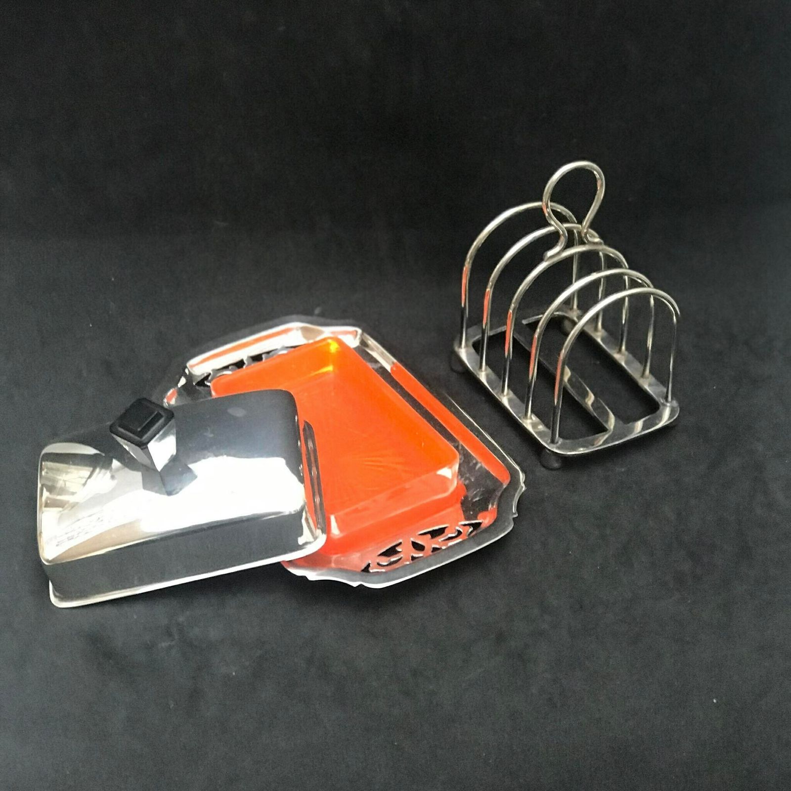 Butter Dish And Toast Rack Holder Silver Plated Breakfast For 2 Set Vintage Toast Holder Wedding Gift Caviar Dish Antique English Hostess photo 189.0