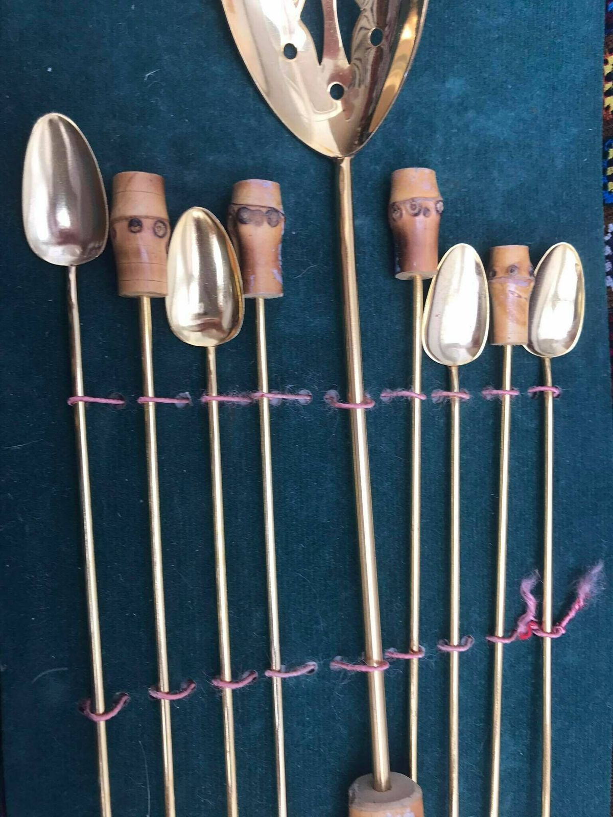 Bar Stirrers Spoons Cocktail Champagne Sticks Set Of 8 Gold Plated Bar Tools Bar Cart Accessories Bartender Mixing Tools Gift For Him photo for sale
