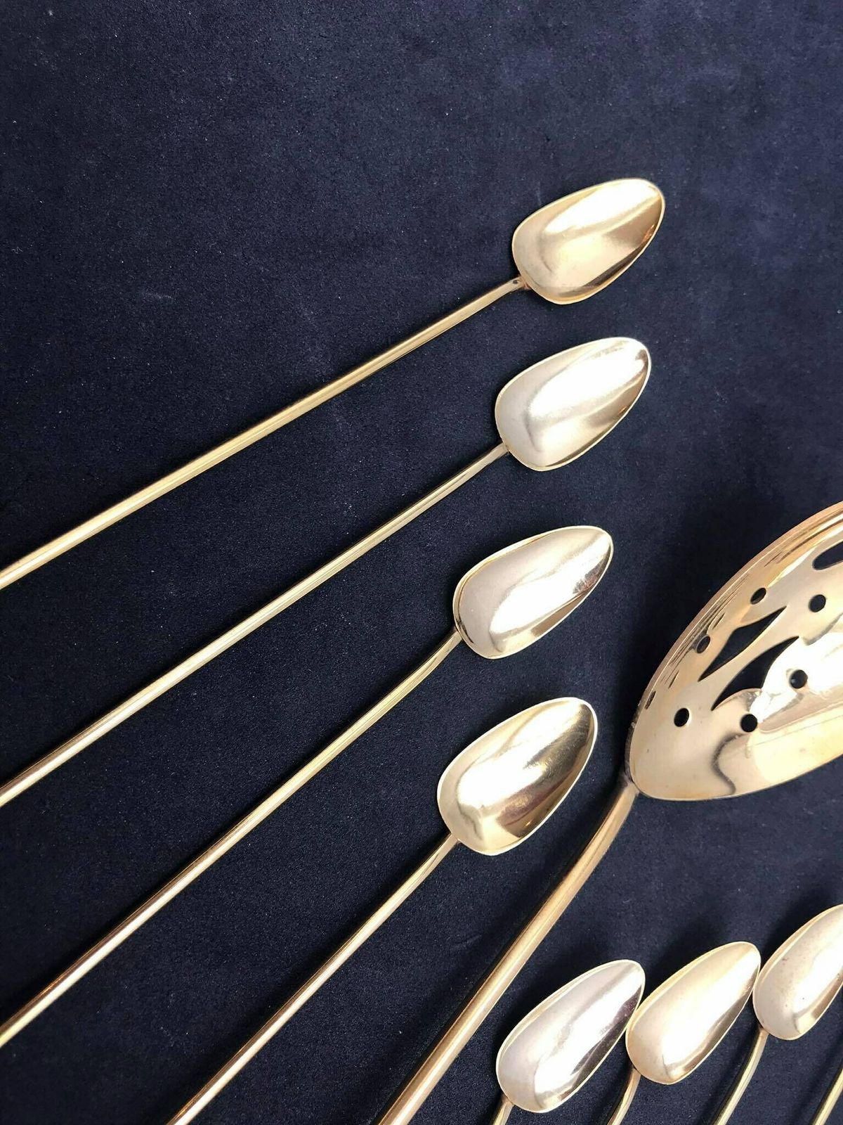 Bar Stirrers Spoons Cocktail Champagne Sticks Set Of 8 Gold Plated Bar Tools Bar Cart Accessories Bartender Mixing Tools Gift For Him photo vinterior