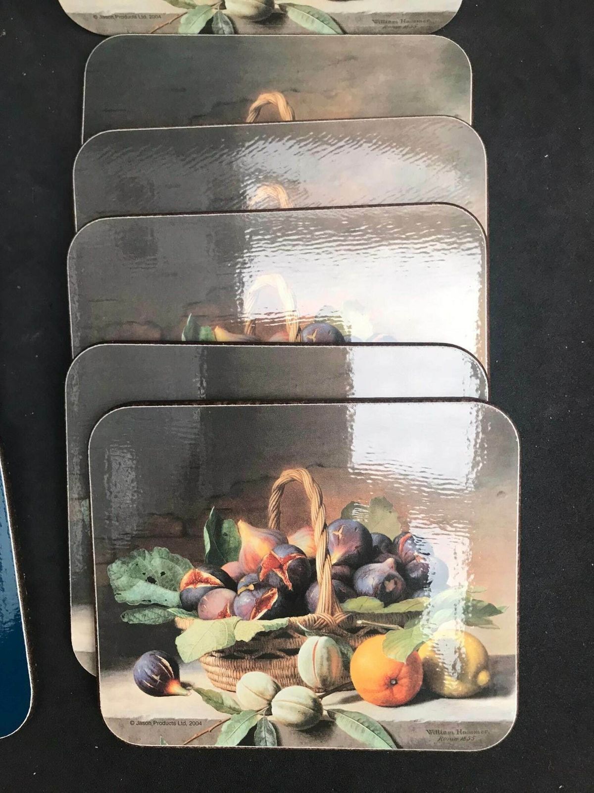 Coasters By Jason Set Boxes Of 6 Each Wih 2 Differents Designs Boxed Cork Coasters Hardboard Monet Paintings Figs Hostess Gift photo 137.0