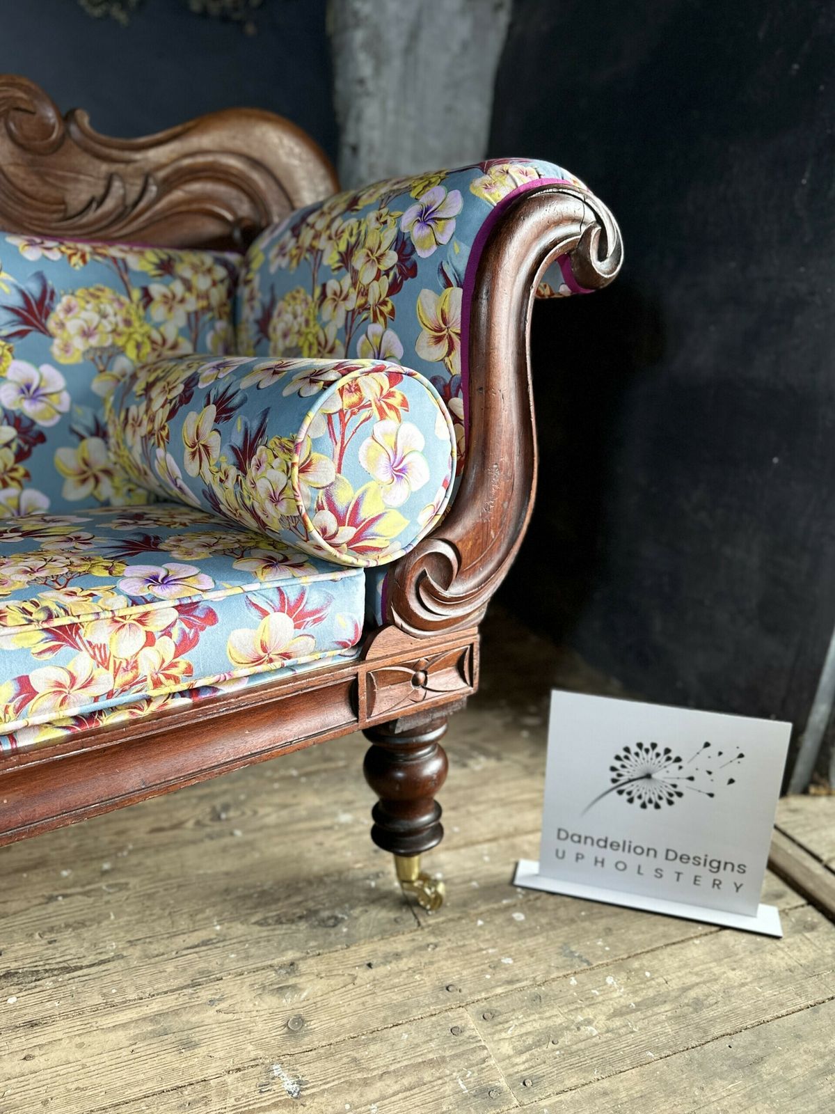 Antique Couch / Sofa / Settle Newly Reupholstered By Dandelion Designs In Collaboration With Tatie Lou photo vinterior