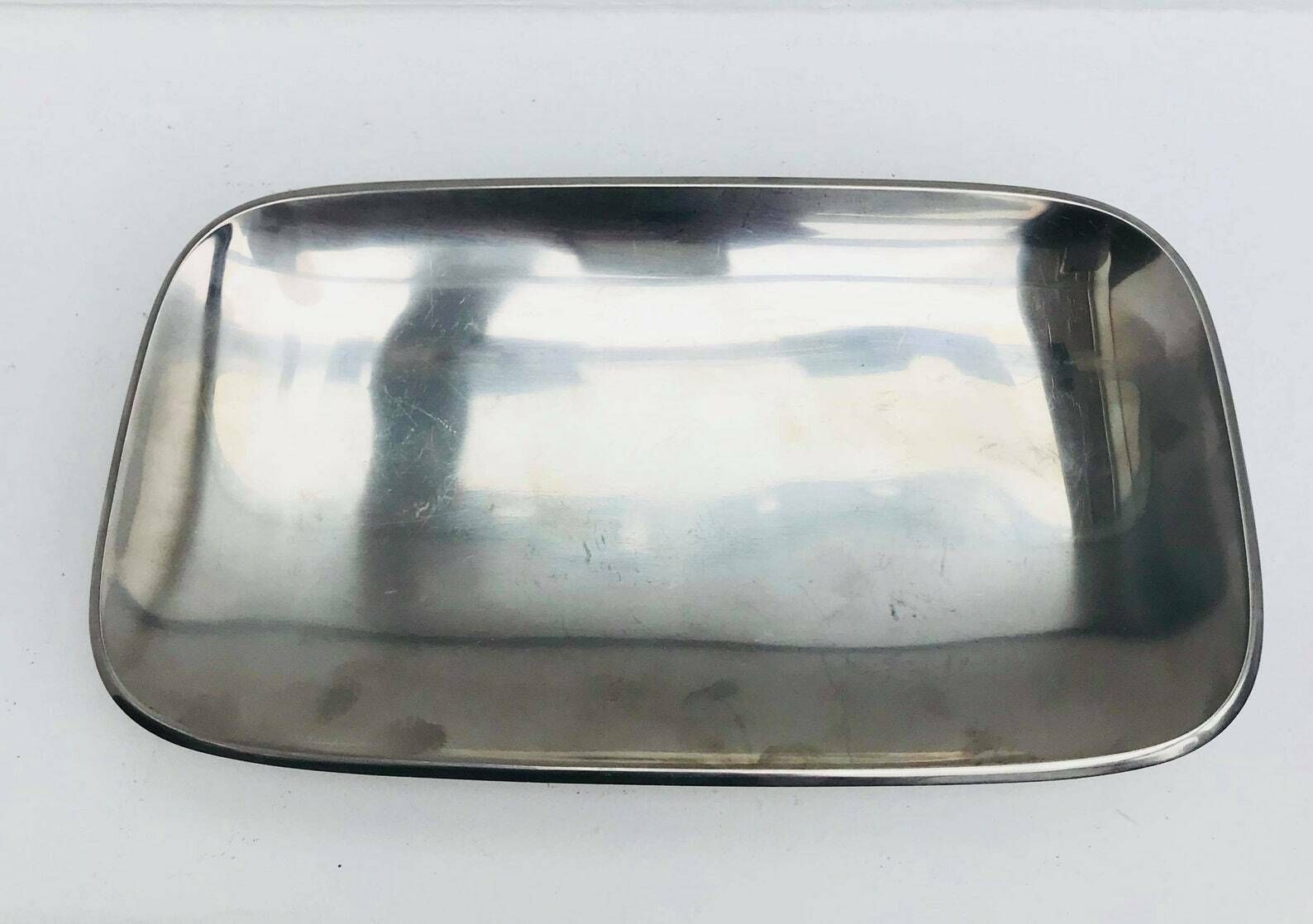 photo furniture Serving Dish Or Tray Modernist Style Stainless Steel By Gustaf Janson. Marked: Hab Logo, Stainless Steel Made In Sweden Gustaf Janson Mcm