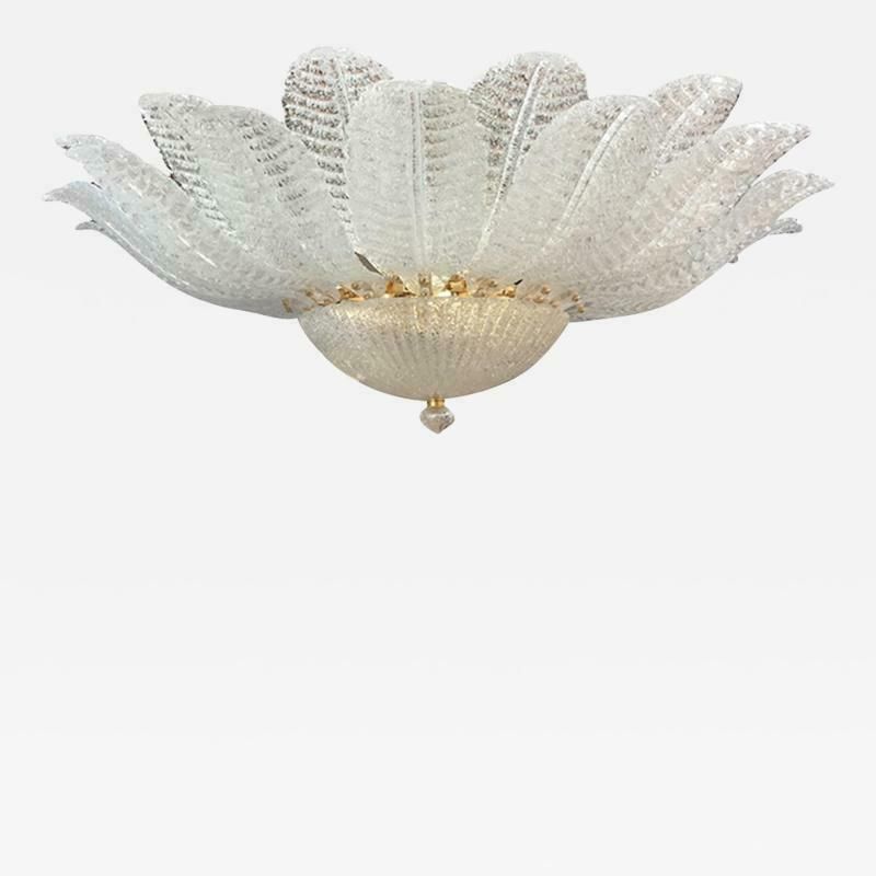 Impressive Murano Glass Sputnik Chandelier Flush Mount Like Mazzega Zuccheri Venini Barovier Style