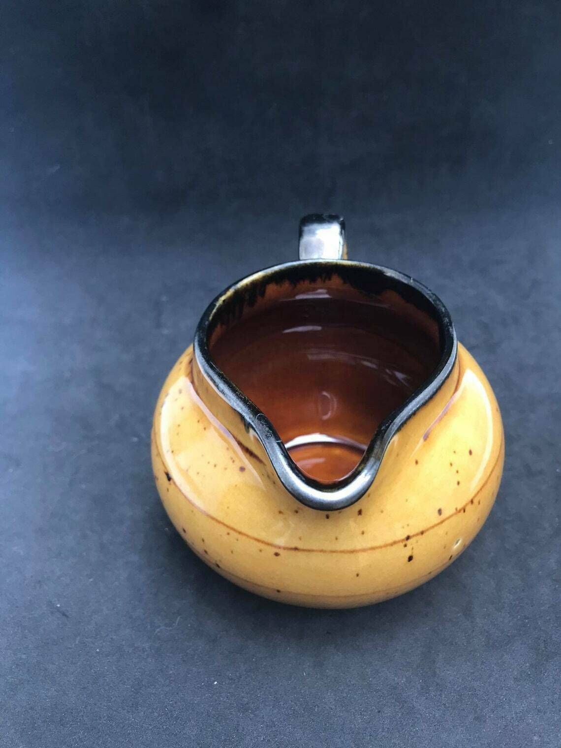 Creamer Boch Palma Belgium Pottery Pot Milk Pot Brown Pottery 1972, Ligne Menuet Belgian Pottery photo for sale