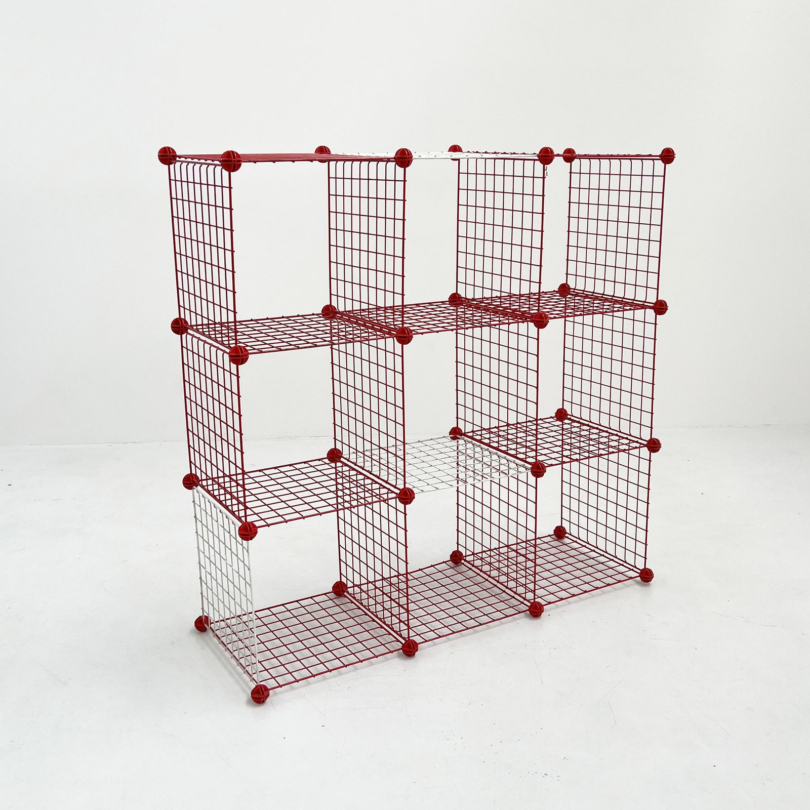 Postmodern Modular Metal Shelf, 1980s