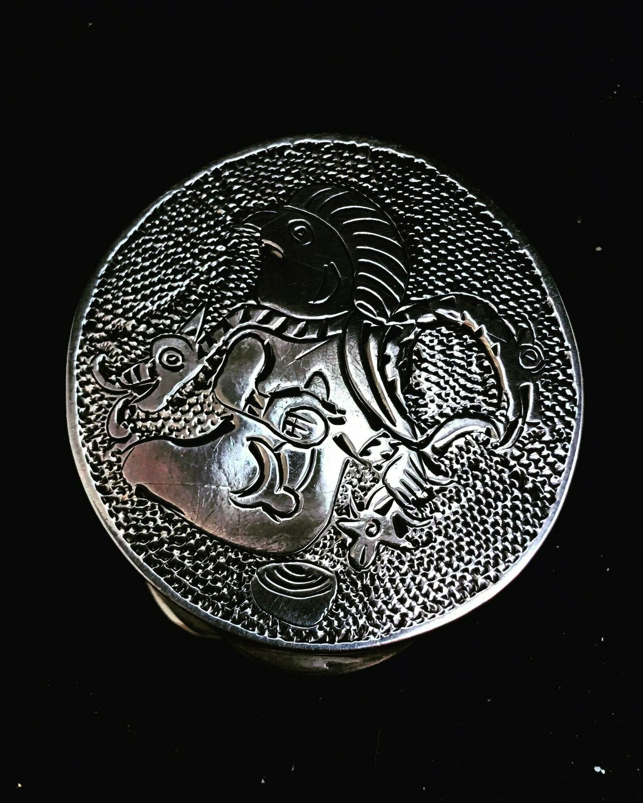 Pill Box Small Mexican Silver Sterling Silver 925 Solid Mexican Trinket Round Silver Wedding Ring Box Gift For Her Gift For Him Collector