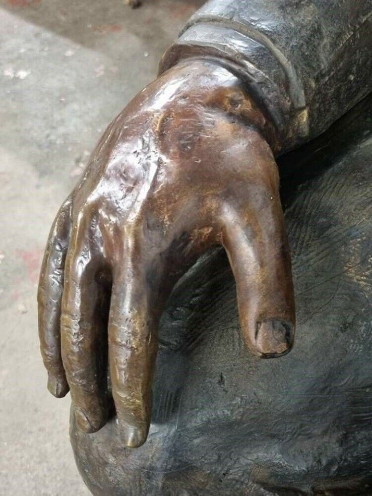 photo furniture Large Bronze Winston Churchill Statue Seated British Pm Casting
