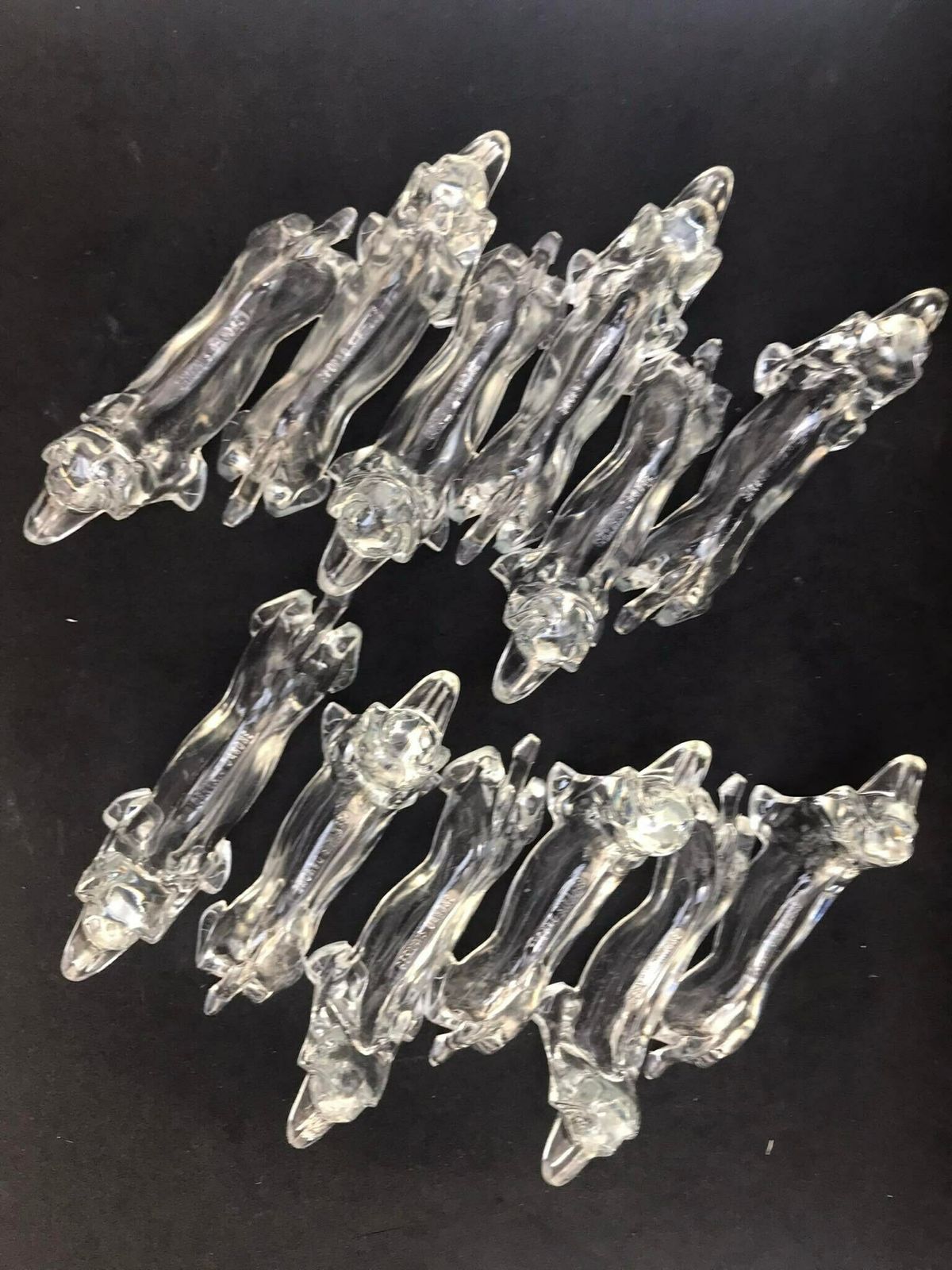 photo for sale Dachshund Lucite Clear Acrylic Knife Rests Mid Century Gift Dog Lover Vintage Knife Set, Retro Table Holders Hostess Gift For Best Friend