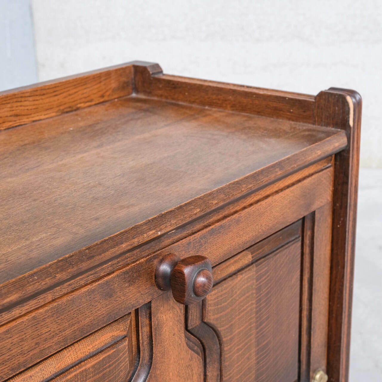 photo furniture Guillerme Et Chambron Oak Mid Century French Bar Cabinet
