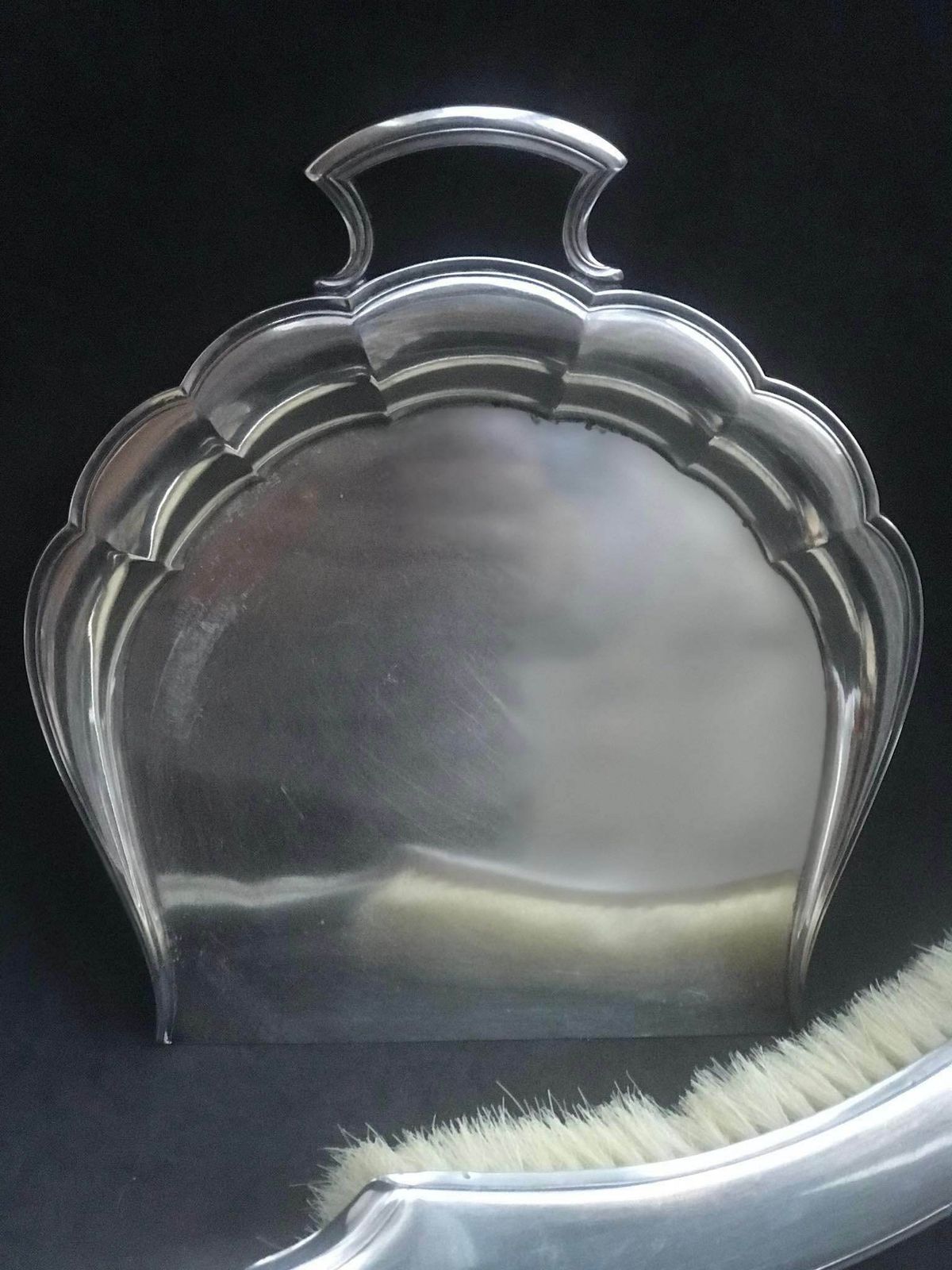 photo furniture Tafelschep En  Borstel Voor Kruimels, Wmf Duits Tafelservies, Verzilverd, Art Nouveau, Jaren 1930, Huwelijkscadeau