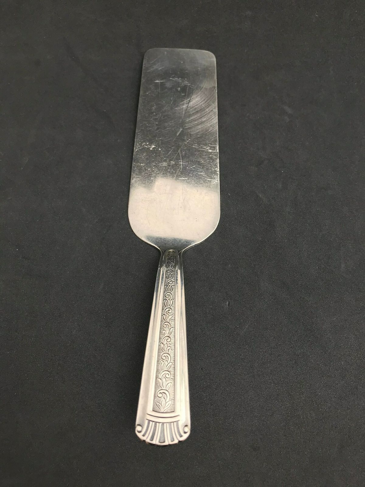 photo for sale Taartschep Art Deco – Vintage Verzilverd Metaal, Frankrijk Ca. Jaren 1920 – Huwelijkscadeau