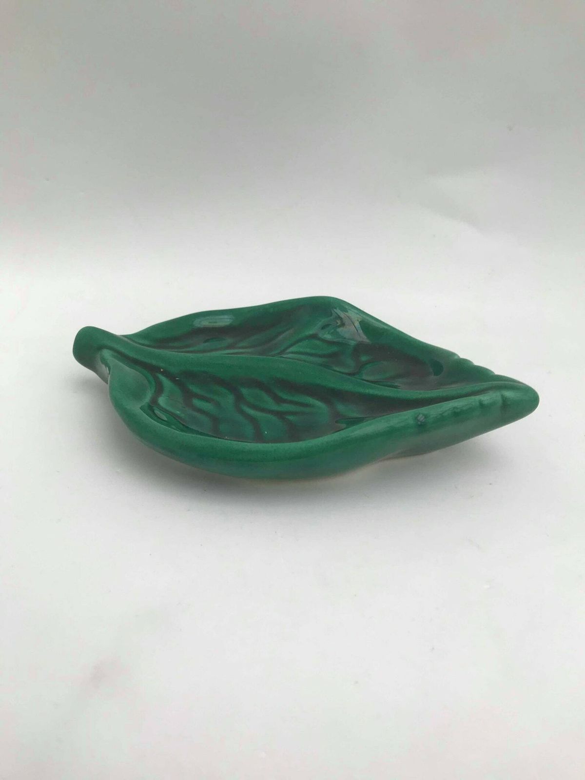 Leaf Dish Bag Dish Catch All Vallauris Vintage French Pottery Mid Century Leaf Shaped Signed By Artst Albert Ferlay Wedding Gift Barbotine photo buy
