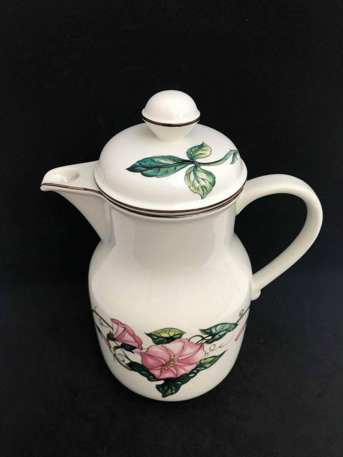 Villeroy And Boch Palermo Koffiepot Roze Morning Glory Rand Bruine Rand Koffiekan Grote Theepot Roze Bloem Decoratie English Breakfast photo furniture