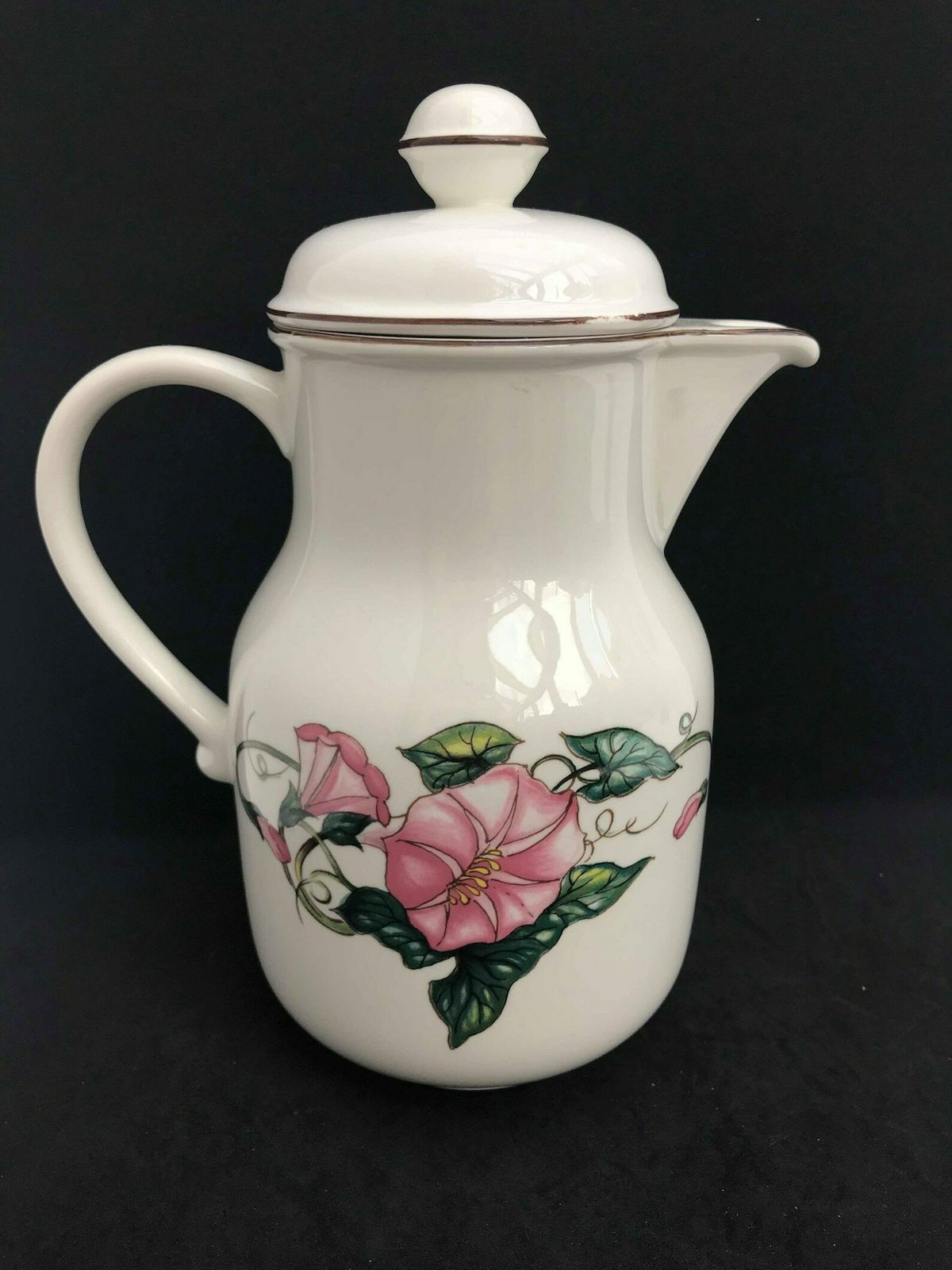 photo furniture Villeroy And Boch Palermo Koffiepot Roze Morning Glory Rand Bruine Rand Koffiekan Grote Theepot Roze Bloem Decoratie English Breakfast