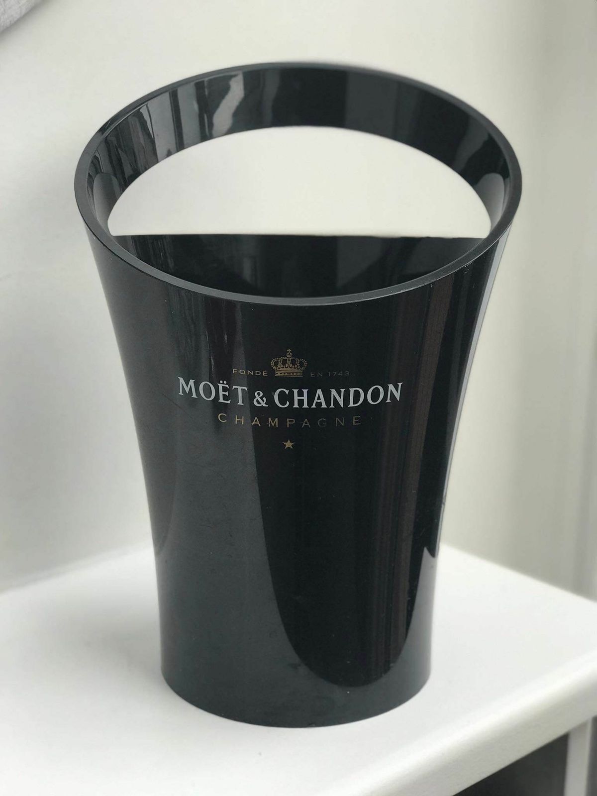 photo furniture Champagne Bucket Moet Chandon Wine Cooler Made In France. French Vintage, Vintage Moet And Chandon Metal Champagne Bucket, Stamped