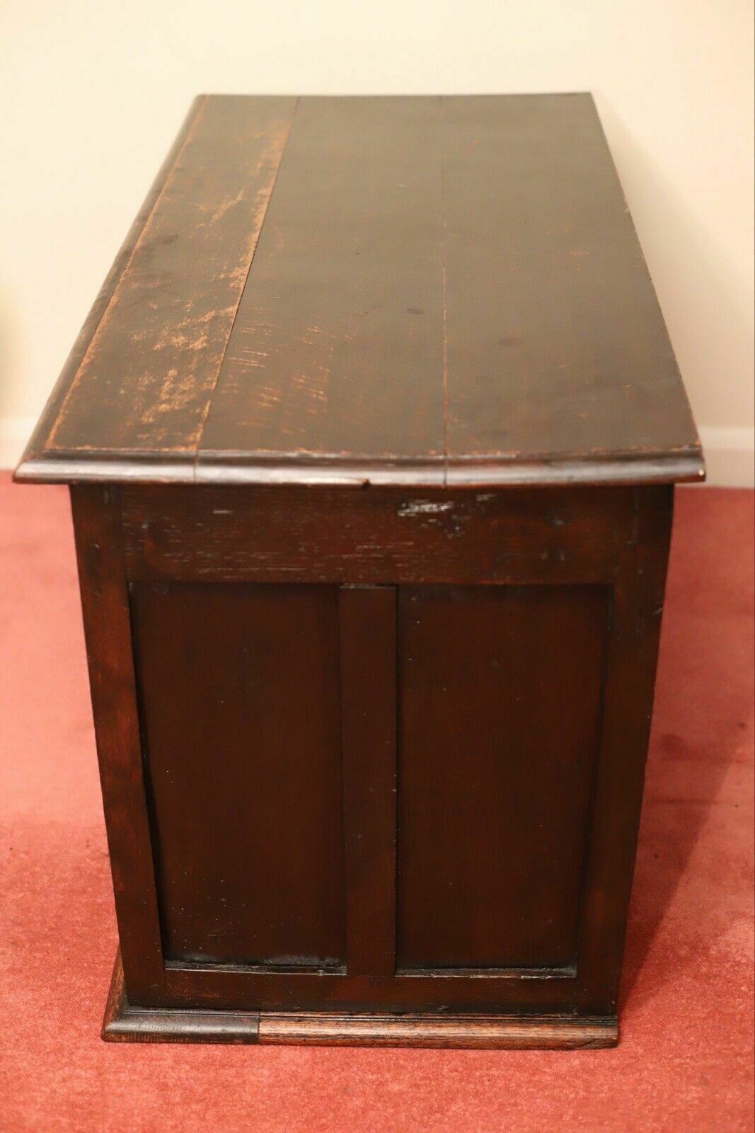 photo furniture Unique Victorian Carved Oak Mule Chest Made By Hewetson Milner And Thexton Ltd
