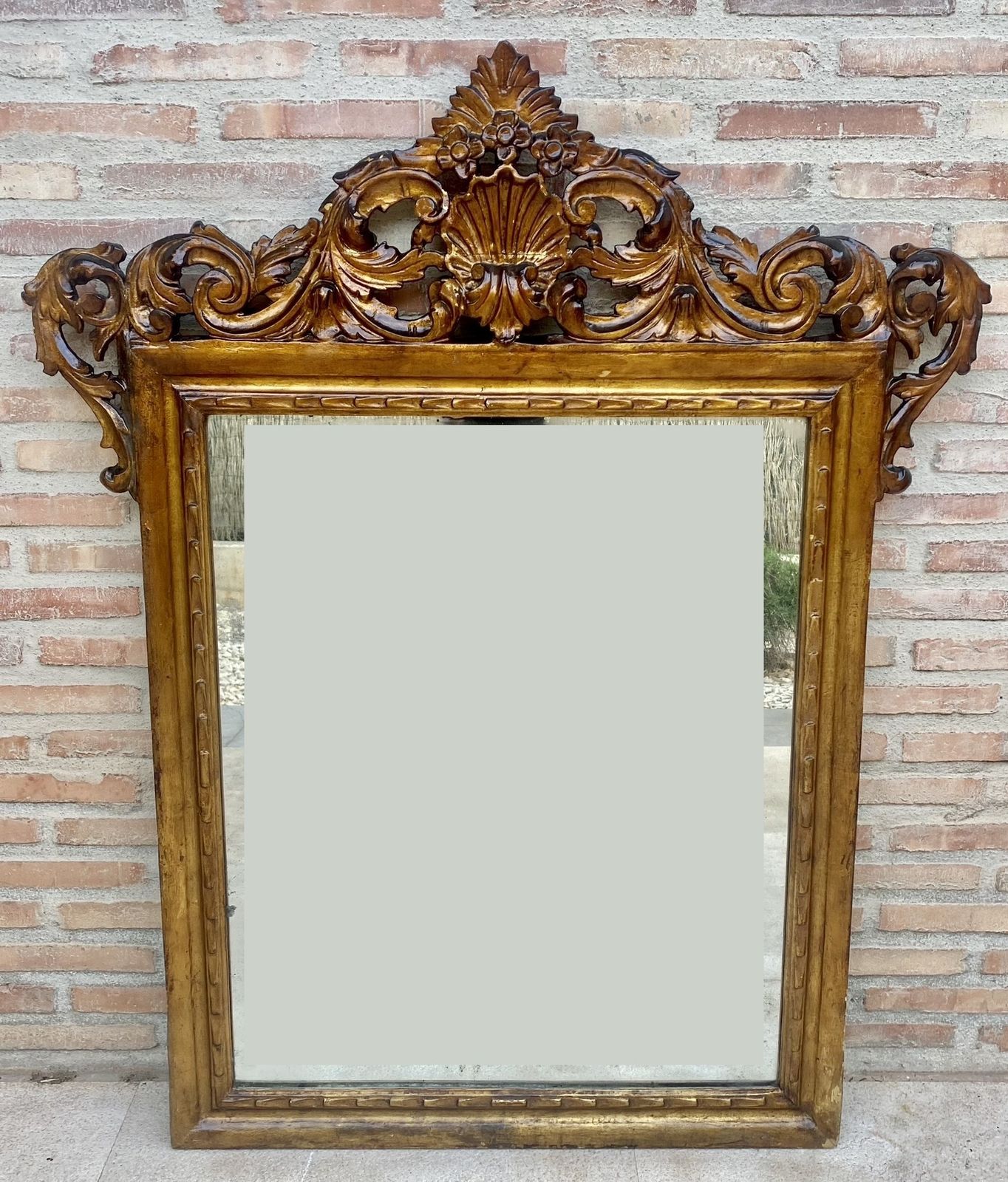 Early 20th Century French Wood Wall Mirror