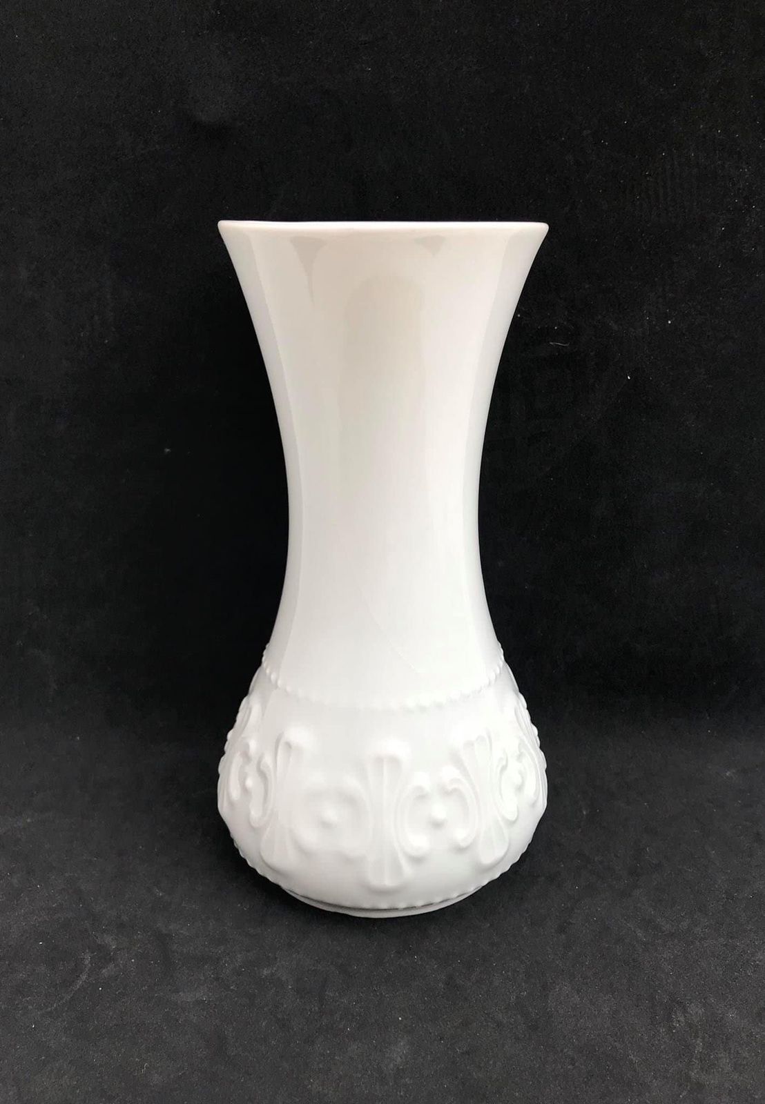 White Vase Porcelain Op Art Kpm Royal Bavaria 60s Wedding Gift, Mid Century, Glossy Porcelain Minimalist Design Gift For Mom photo furniture