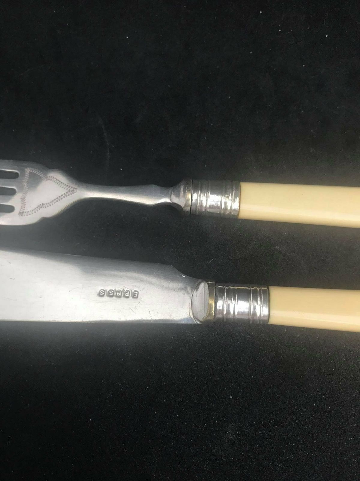 Zeevruchtenbestek – 12 Delig Visbestek Met Zilveren Banden, Roestvrij Staal En Ivorine – In Doos – Cadeau Voor Bruiloft Of Feestdiner photo 104.0