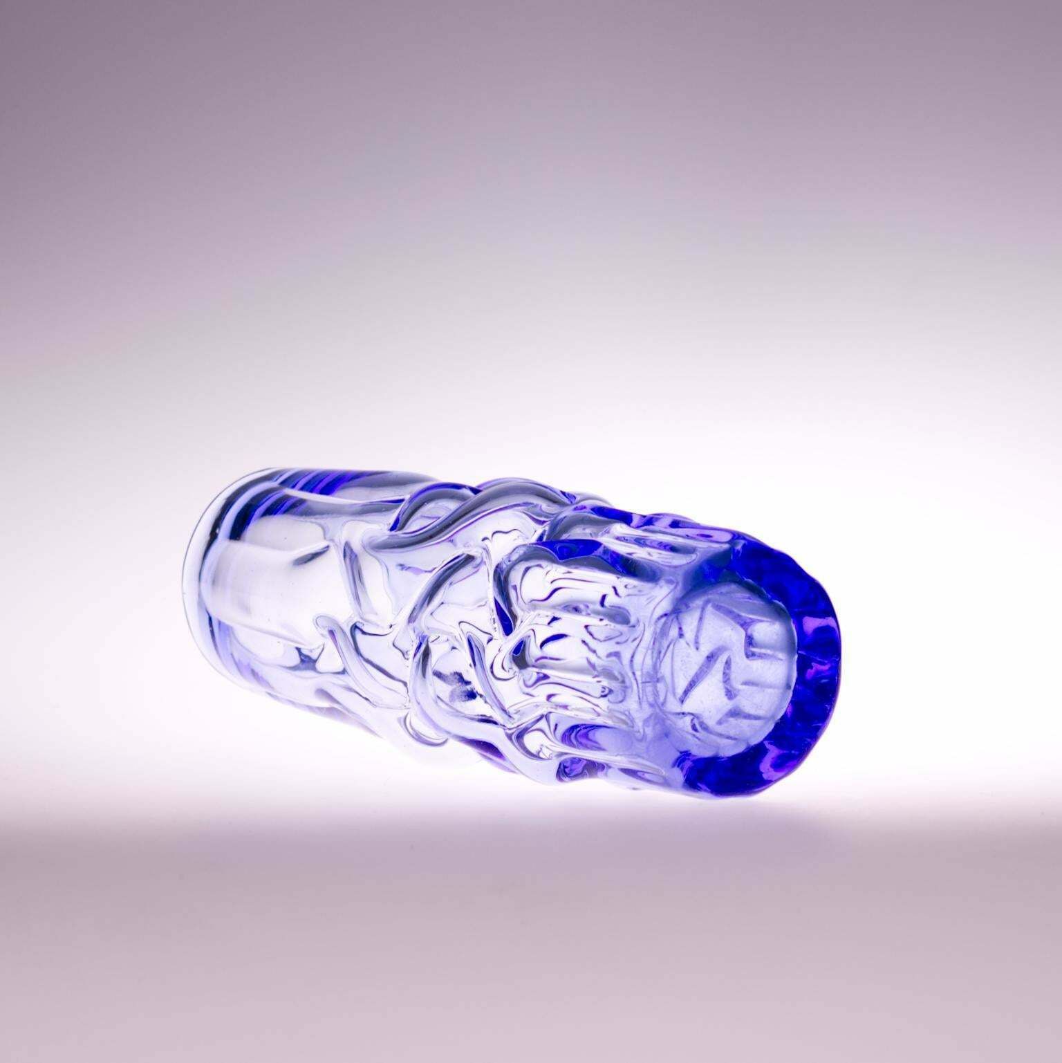 Blue Glass Vase By Pavel Hlava For Novy Bor Crystalex Czechoslovakia, 1960s photo 220.0