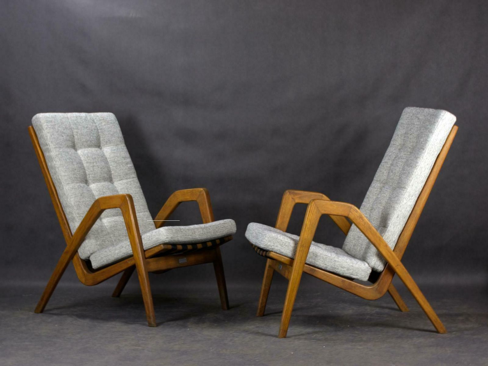 Mid Century Armchairs / Easy Chairs By Jan Vanek For Uluv Czechoslovakia, 1950s photo Furniture