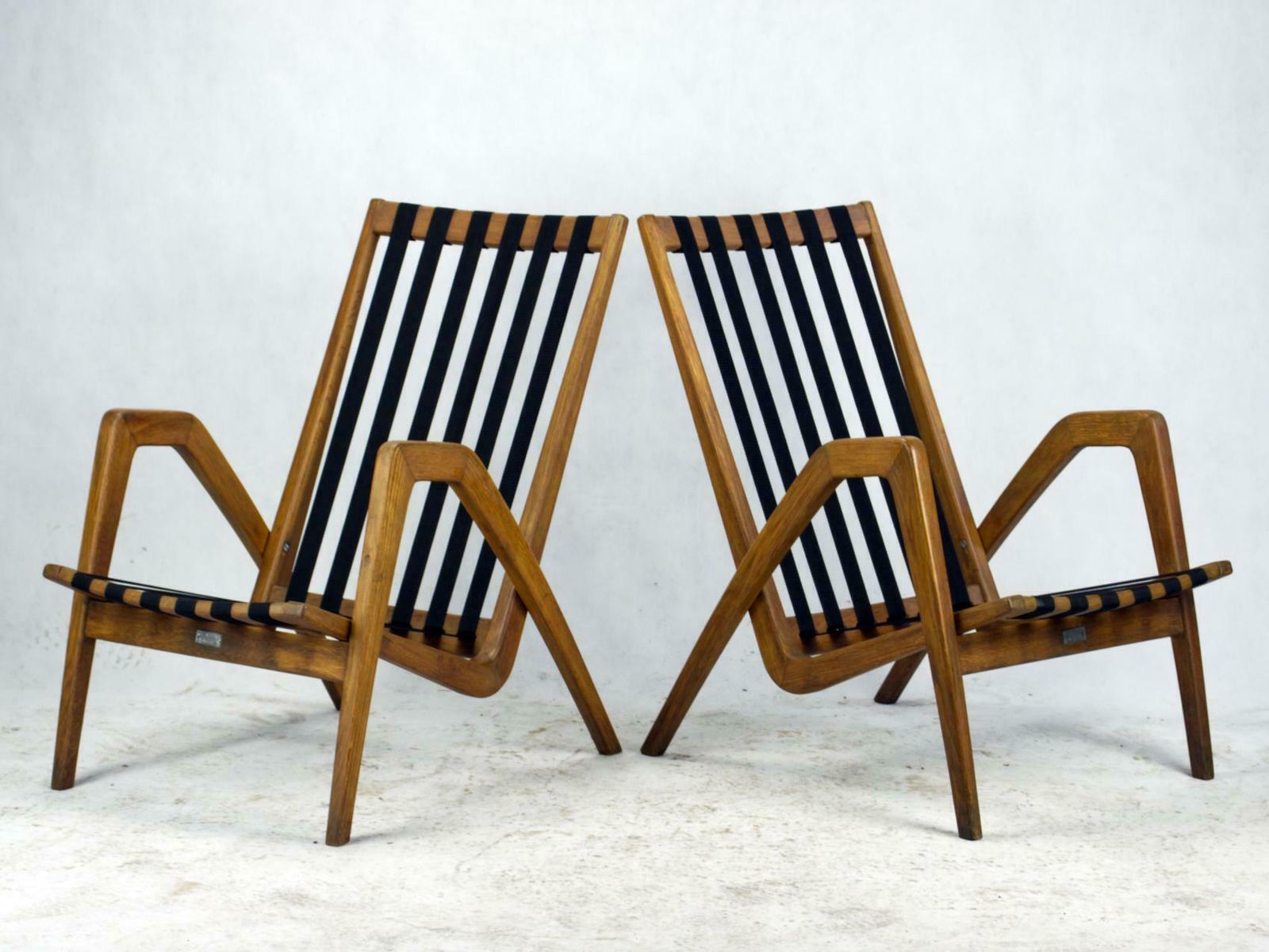 Mid Century Armchairs / Easy Chairs By Jan Vanek For Uluv Czechoslovakia, 1950s photo vinterior
